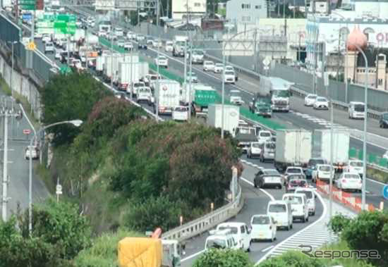 一宮ICでの渋滞状況