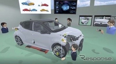 VRを活用した研修イメージ：画像や動画を用いての学習