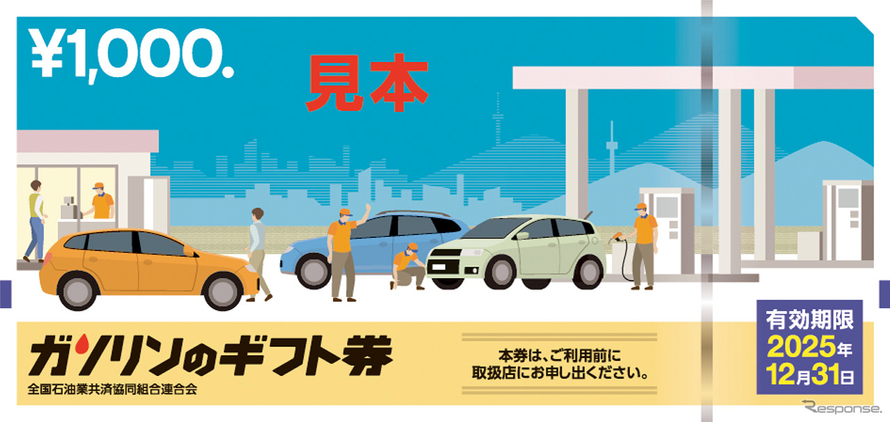 ガソリンのギフト券