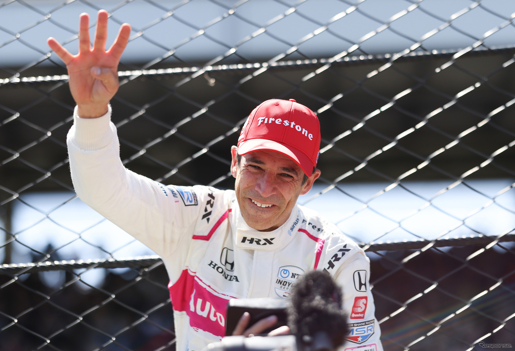 インディ500の史上最多記録に並ぶ4勝目をあげたエリオ・カストロネベス。