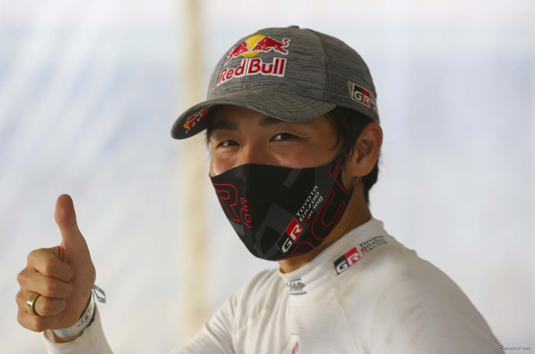 WRC第6戦サファリで、自身初表彰台となる総合2位でゴールした#18 勝田貴元（写真は現地25日）。