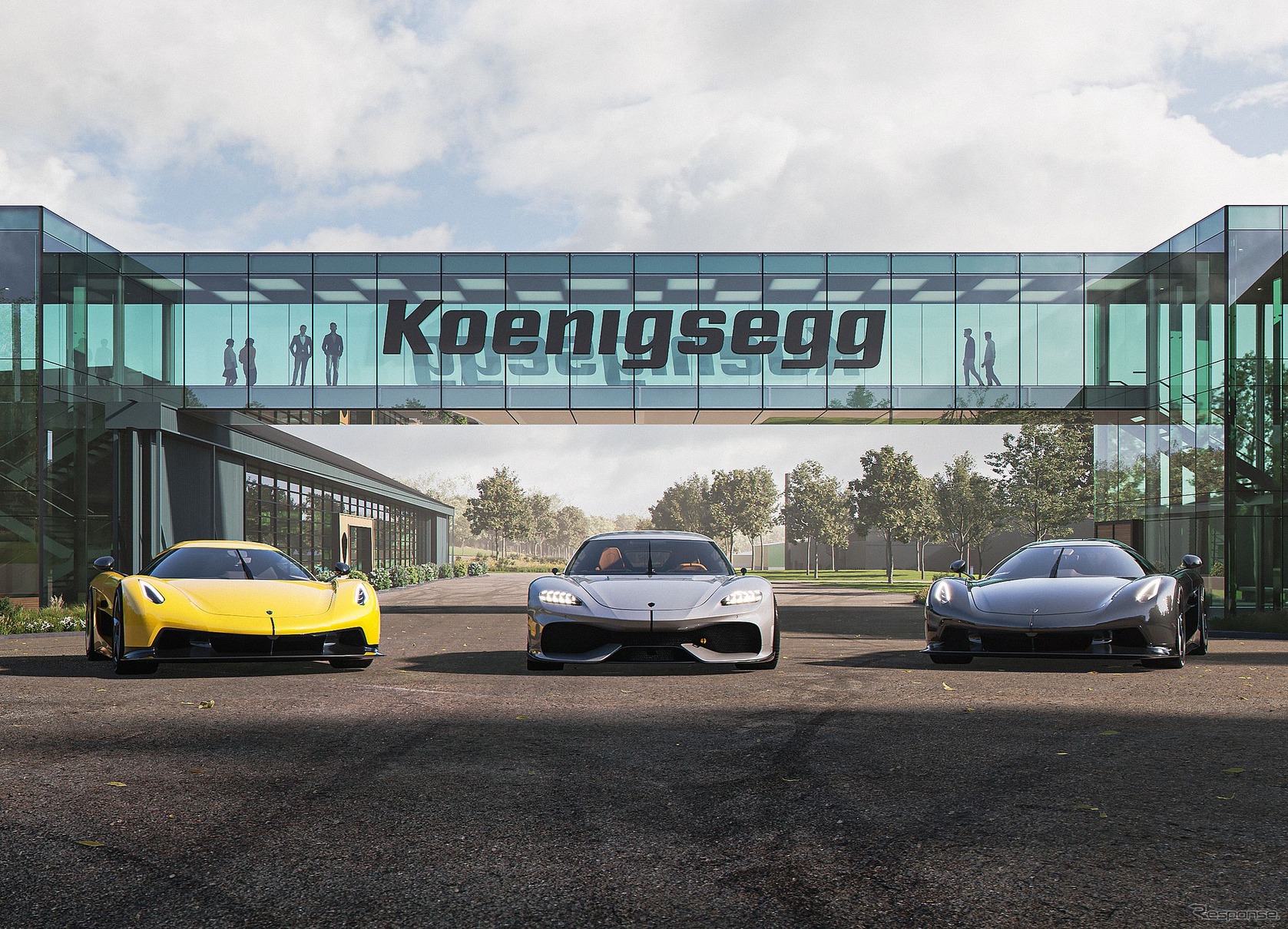 ケーニグセグのスウェーデン本社工場の拡張工事の完成イメージ
