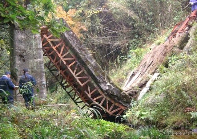 老朽化によって崩壊した道路橋の事例