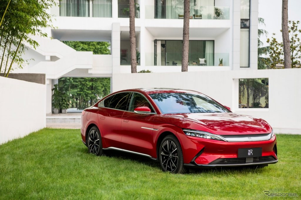 BYDのダイナスティ（王朝）シリーズのミドルサイズセダン『漢 EV』