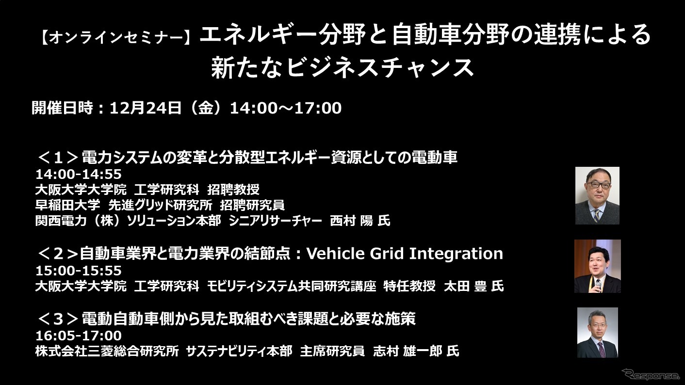 【セミナー見逃し配信】※プレミアム会員限定　エネルギー分野と自動車分野の連携による新たなビジネスチャンス