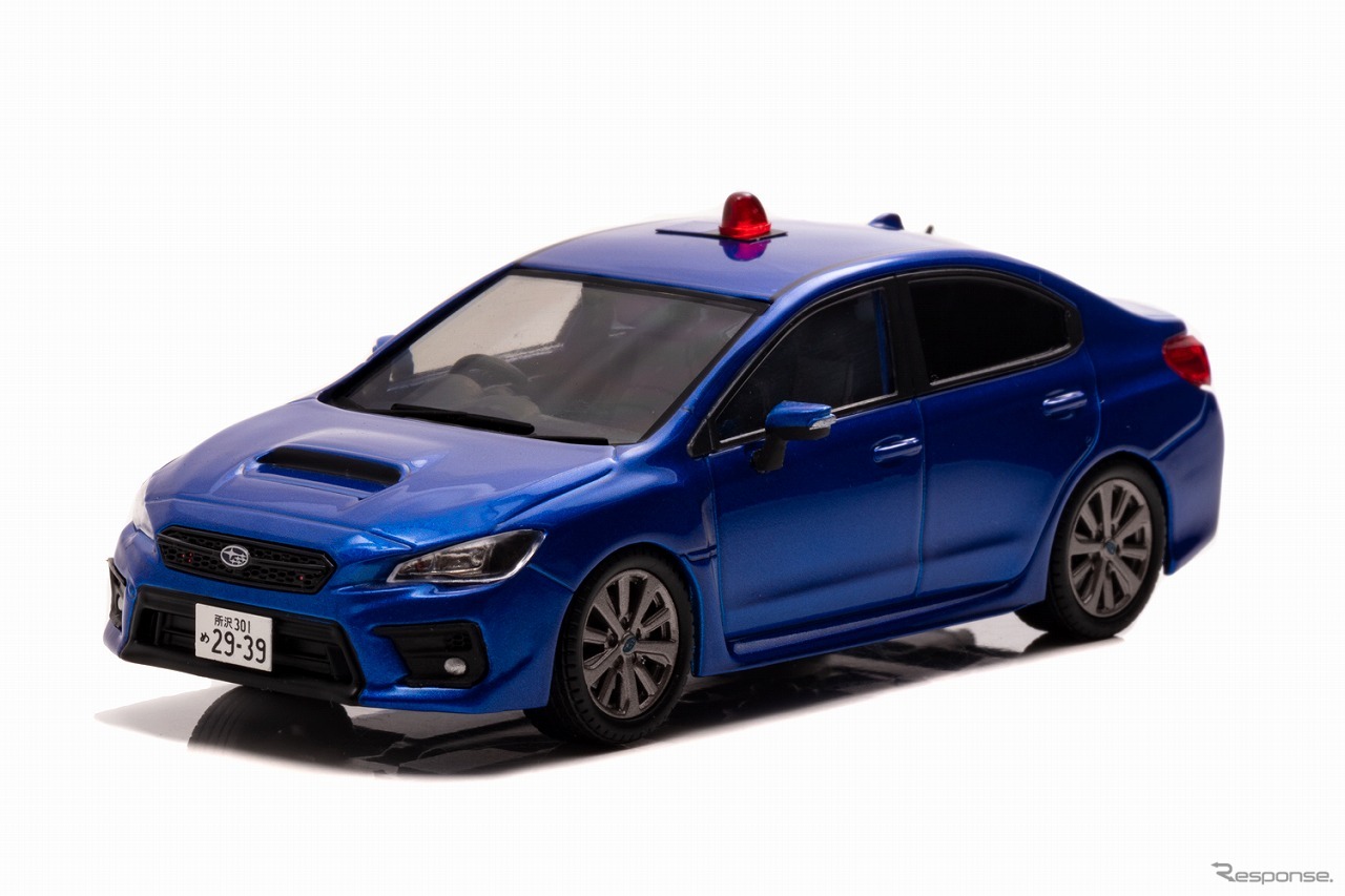 スバル WRX S4 2.0GT Eye Sight 2019 埼玉県警察高速道路交通警察隊車両（覆面 青・1/43スケールモデル）