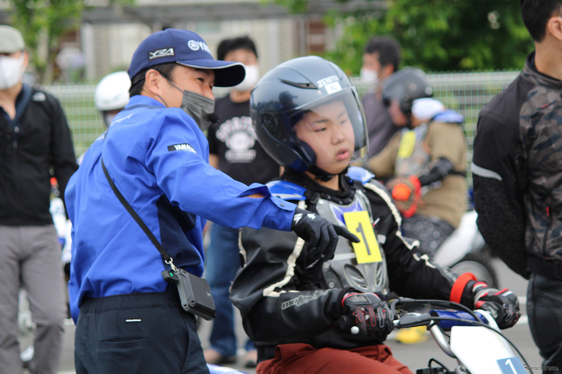 ヤマハ発動機による中高生向け「親子バイク教室」（6月に開催された第1回の様子）