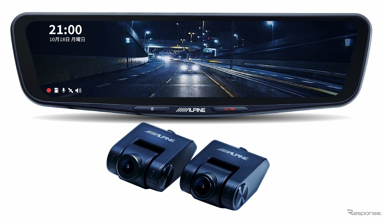 ドライブレコーダー搭載12型デジタルミラー(車内用リアカメラ)「DVR-DM1200A-IC」