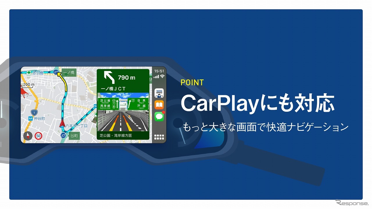 ツーリングサポーターがApple CarPlayに対応