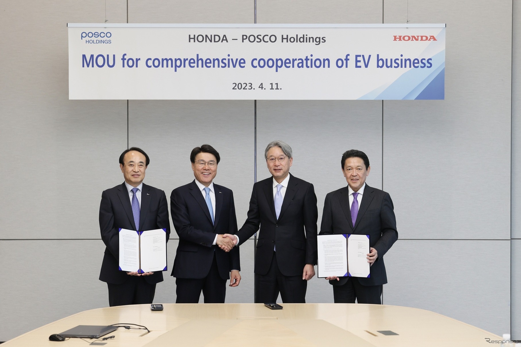 ホンダと韓国ポスコ、包括的パートナーシップ