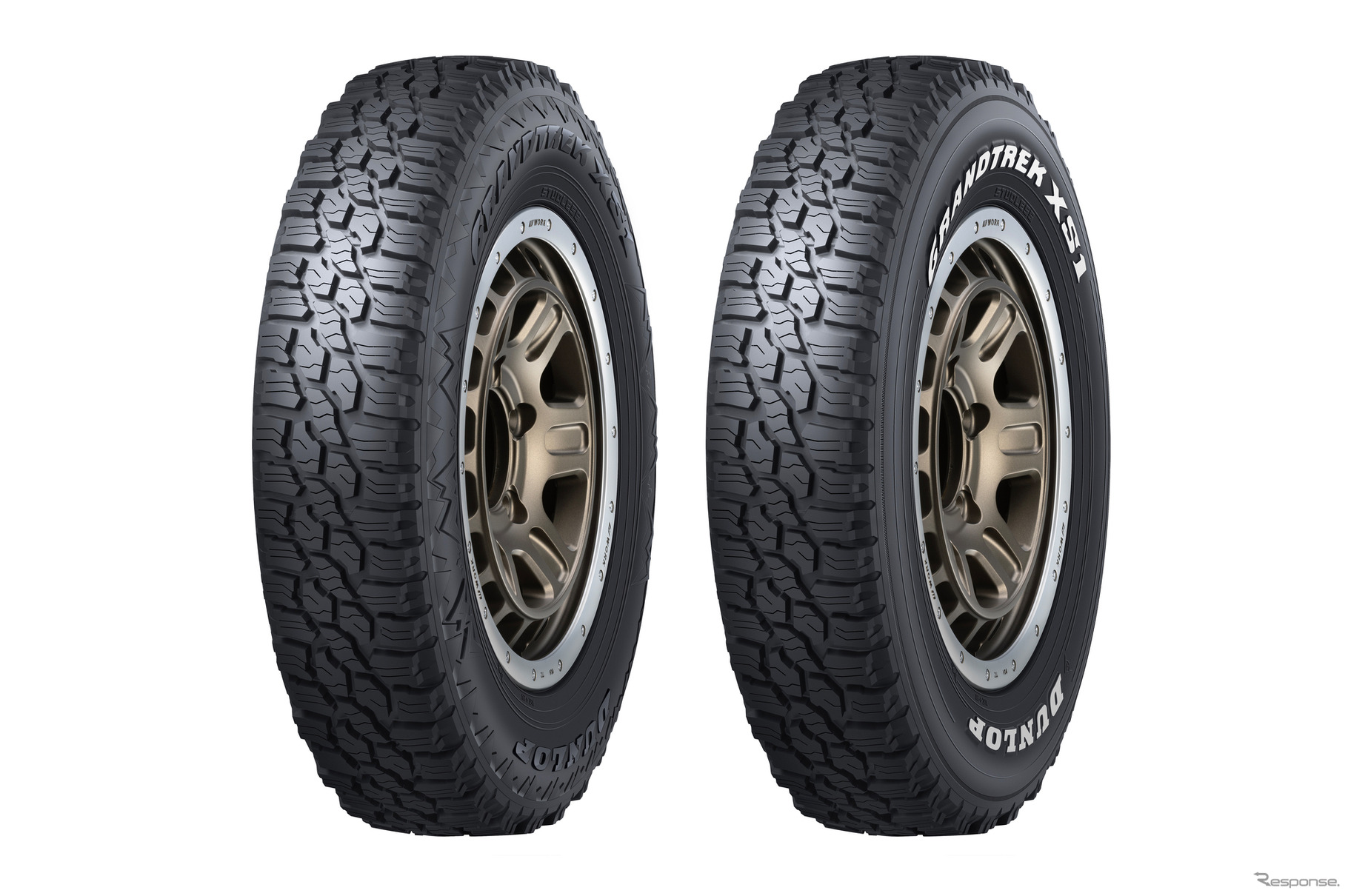 GRANDTREK XS1 ブラックレター側（左）とホワイトレター側（右）