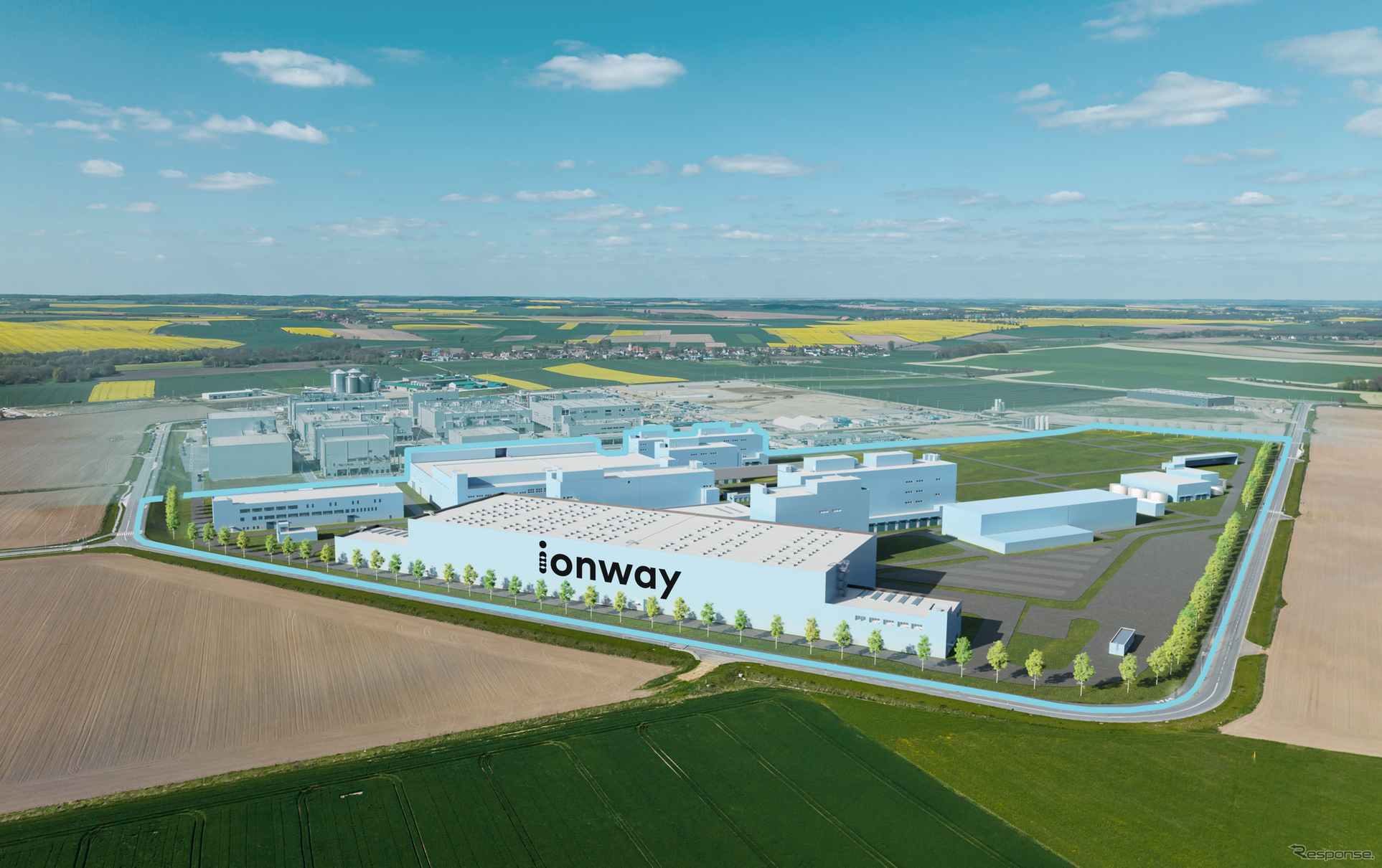 VWの合弁会社がポーランドに建設するバッテリー新工場の完成予想図