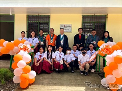 三菱自動車が校舎建設を支援したフィリピン共和国サマール州サンタリタ市の中等学校