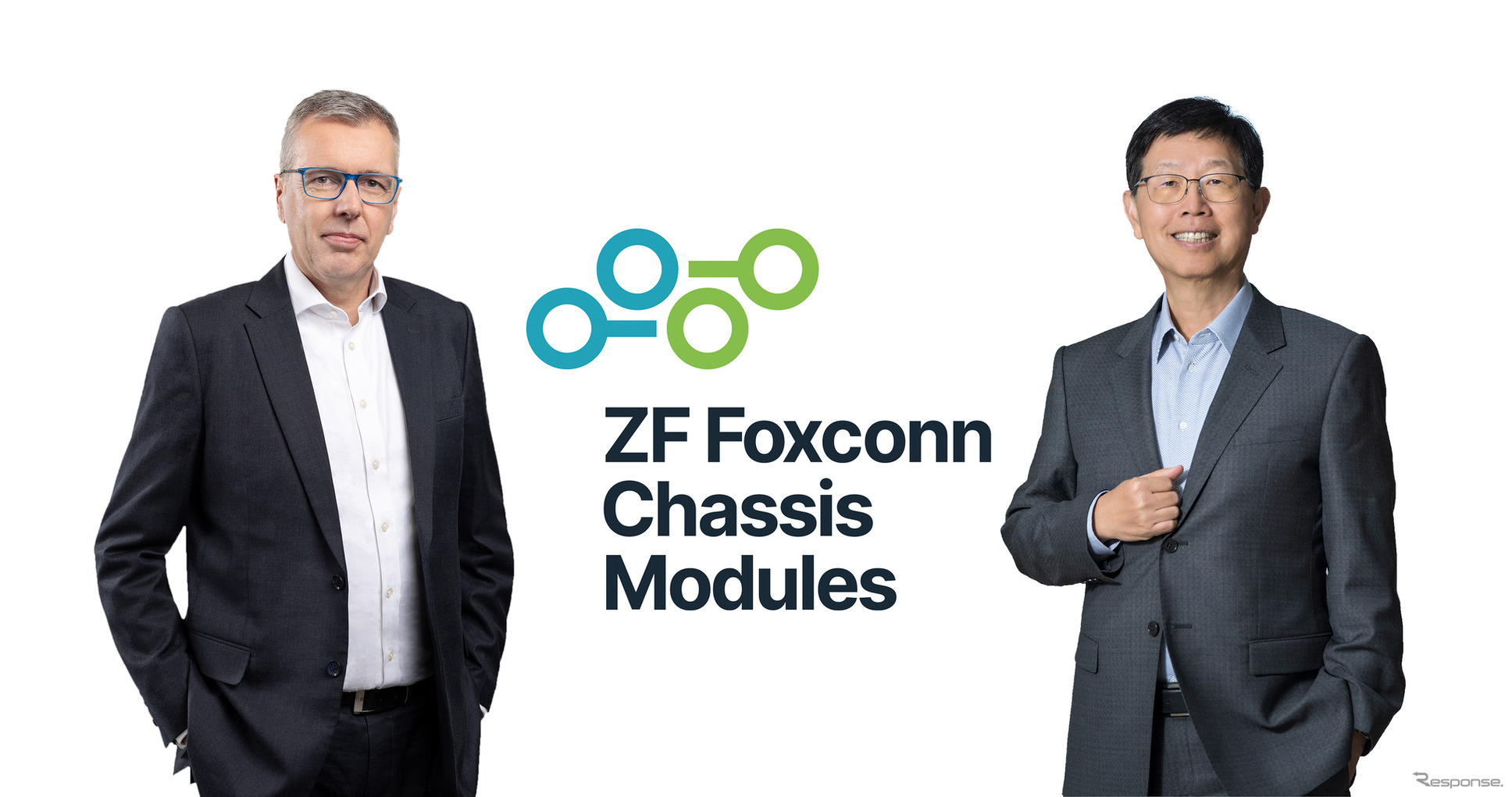 新たな合弁会社を設立したZFとフォックスコンの両社の首脳
