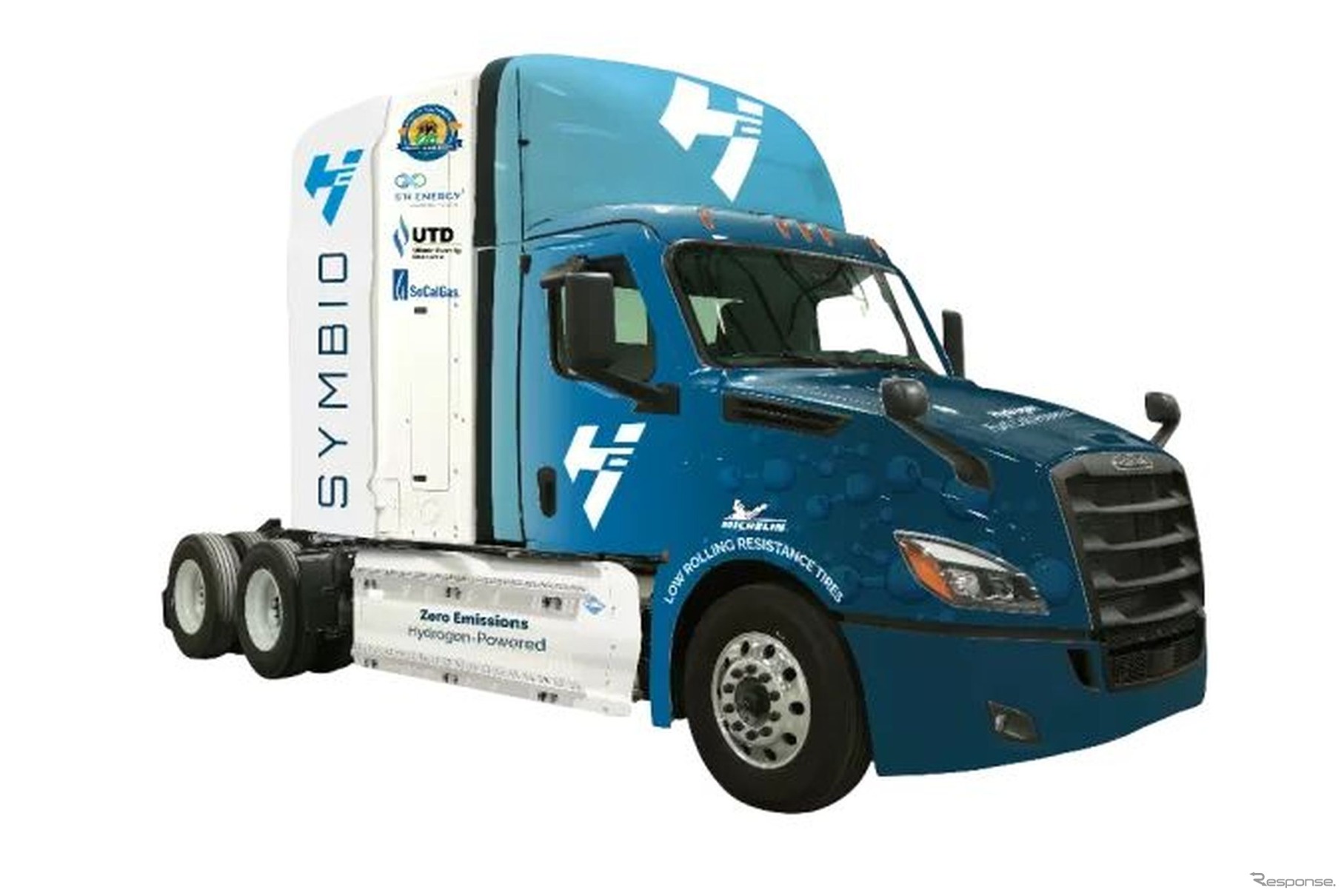 ミシュランとシンビオが共同開発した水素燃料電池トラック