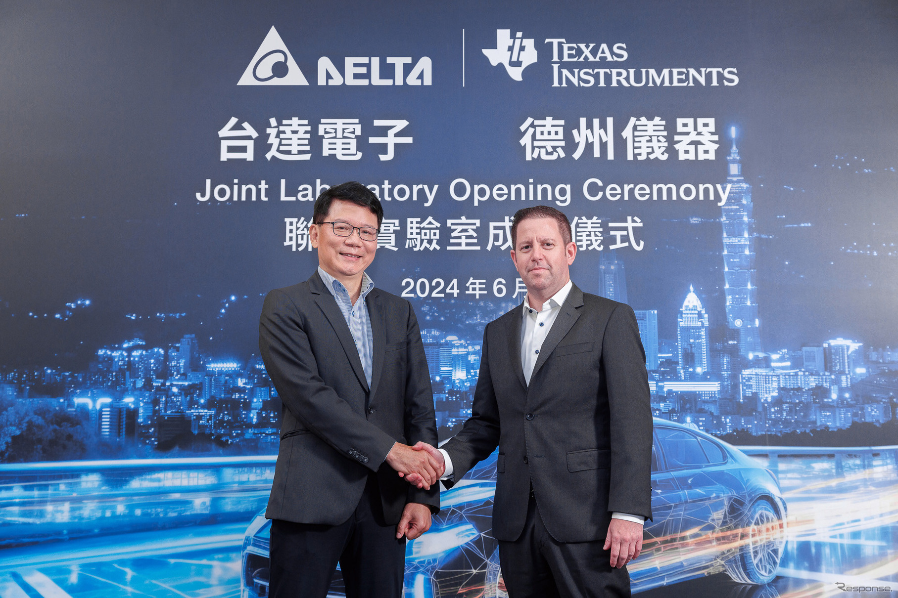 次世代のEV充電システムの開発で提携を結んだ台湾デルタ電子と米テキサス・インスツルメンツ