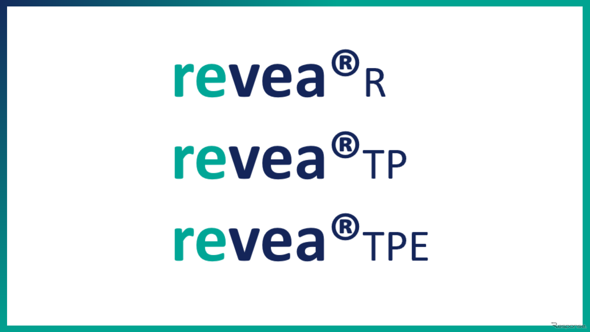 ハッチンソンの持続可能な素材の新ブランド「revea」のロゴ