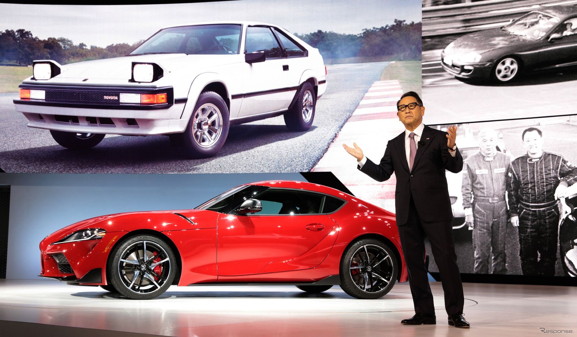 デトロイトモーターショー、6年ぶりに伝統の1月開催へ。写真は2019年1月の同ショーで発表されたトヨタ・スープラ