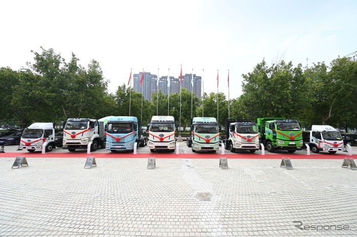 中国第一汽車の「一汽解放」の電動トラック