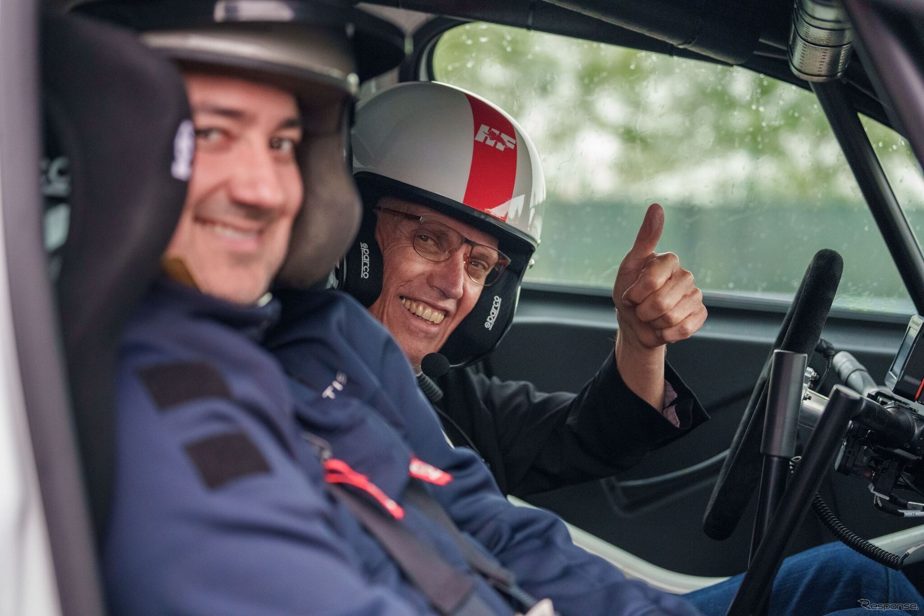 ランチア『イプシロン』新型のラリーカーをステランティスのカルロス・タバレスCEOがテスト