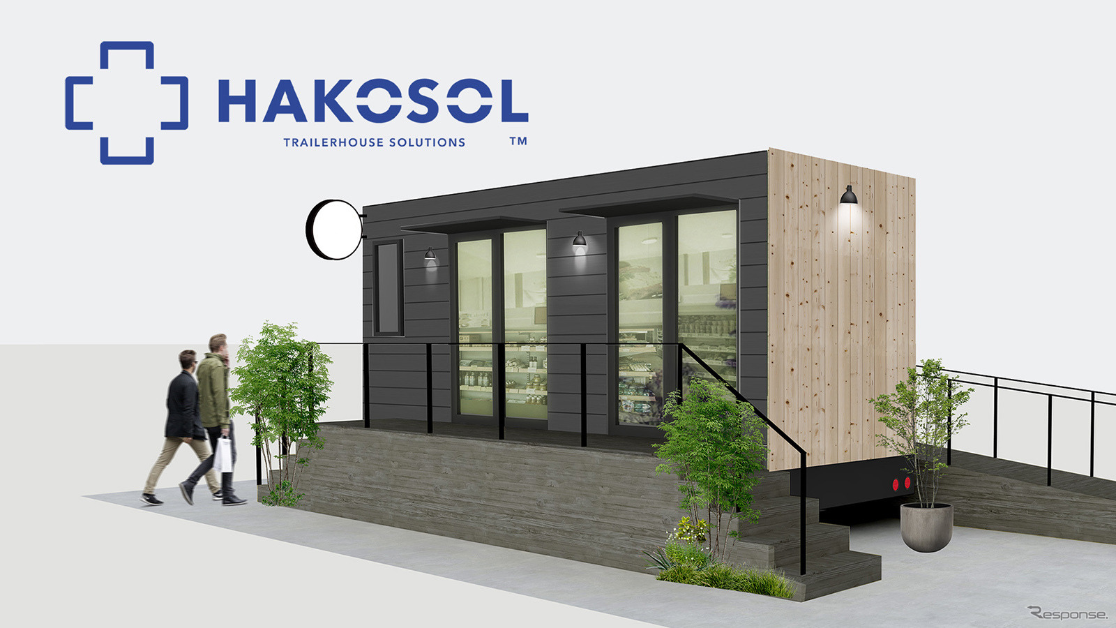 パナソニック産機システムズの、移動型出店ソリューション「HAKOSOL（ハコソル）」