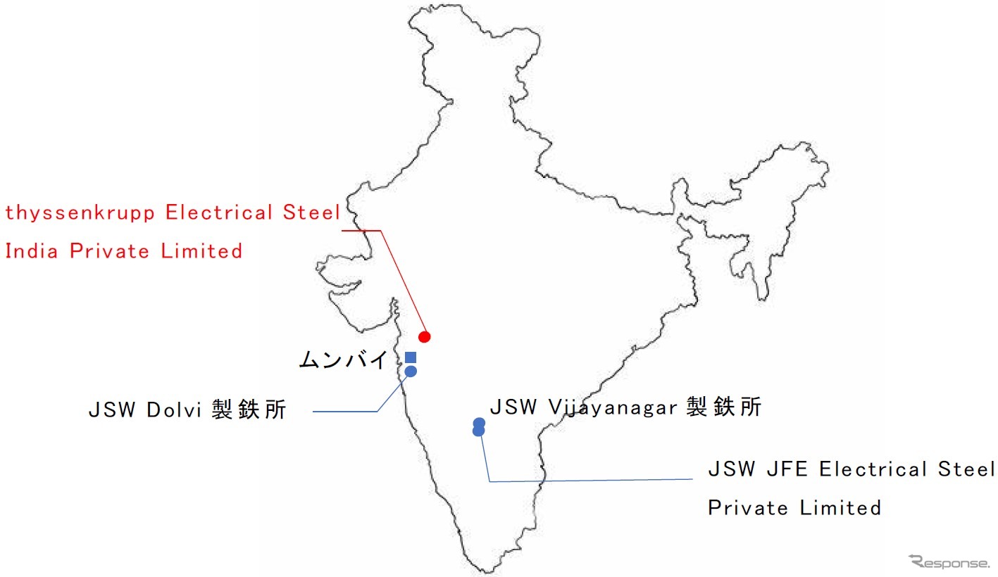 インドJSW Steel Limitedの拠点