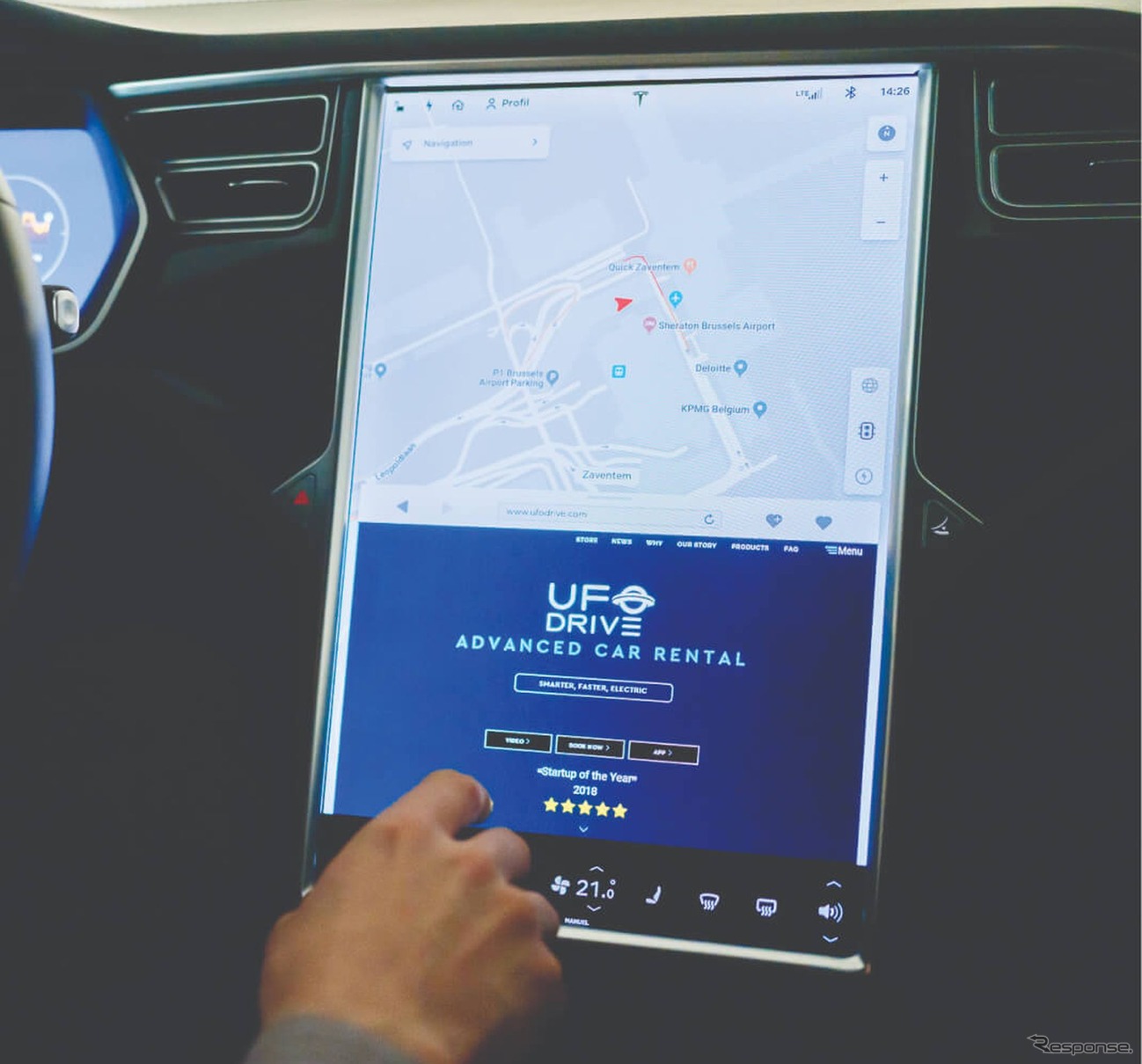EV専門レンタカー「UFO Drive」の検索画面