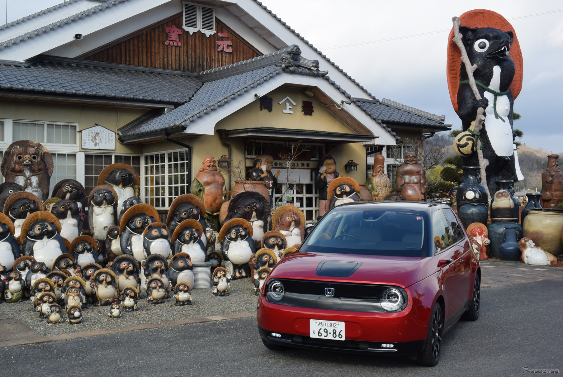 Honda e。滋賀・信楽高原にて