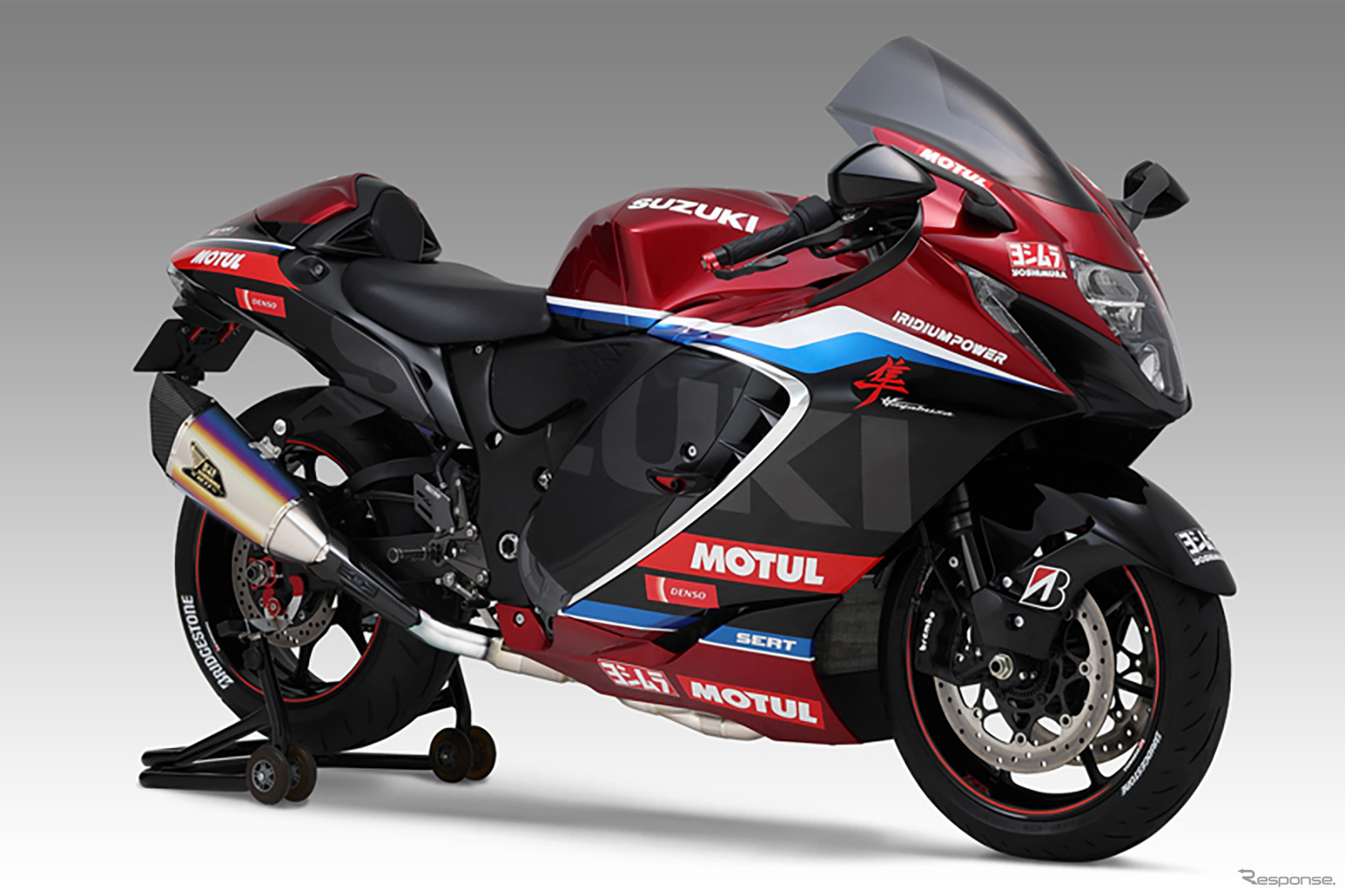 ハヤブサ用フルエキゾーストマフラー・機械曲 R-11Sq R チタンサイクロン 2本出し 政府認証