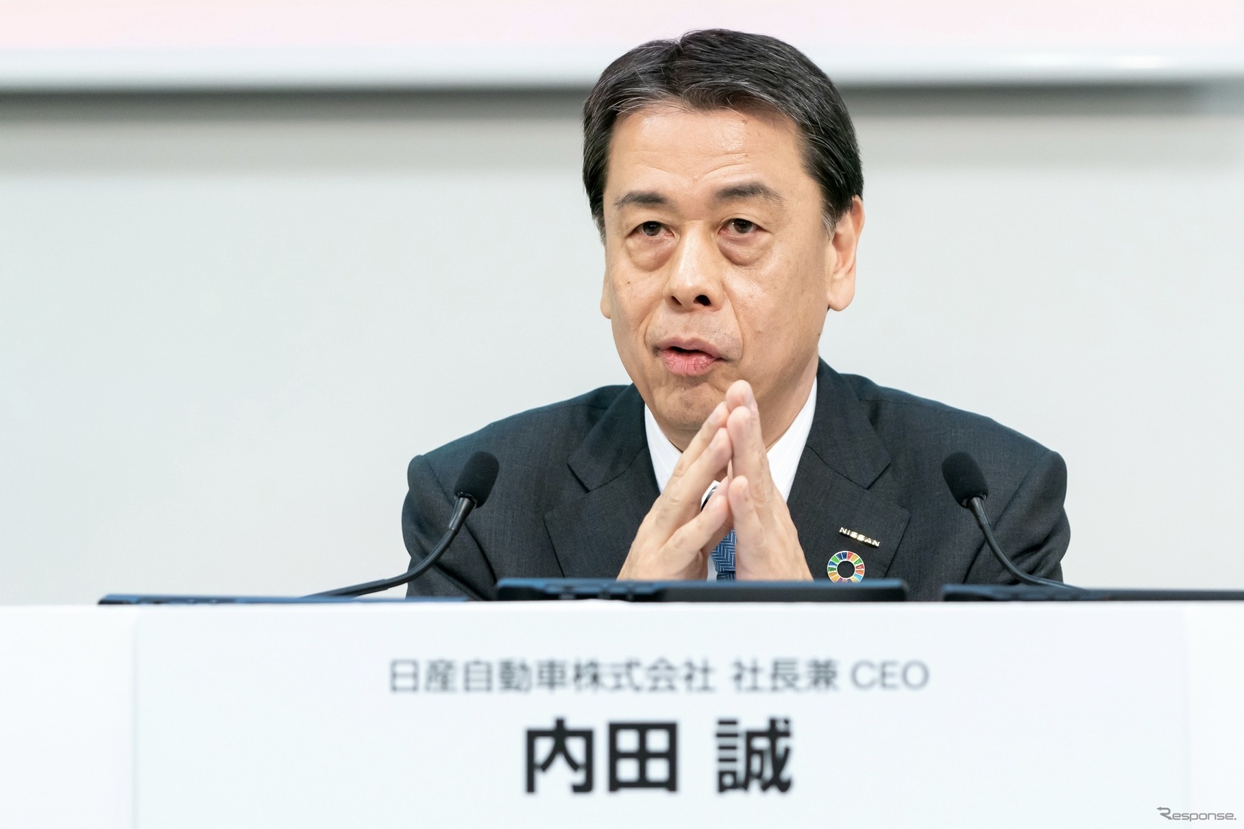 日産の内田社長（2月13日）