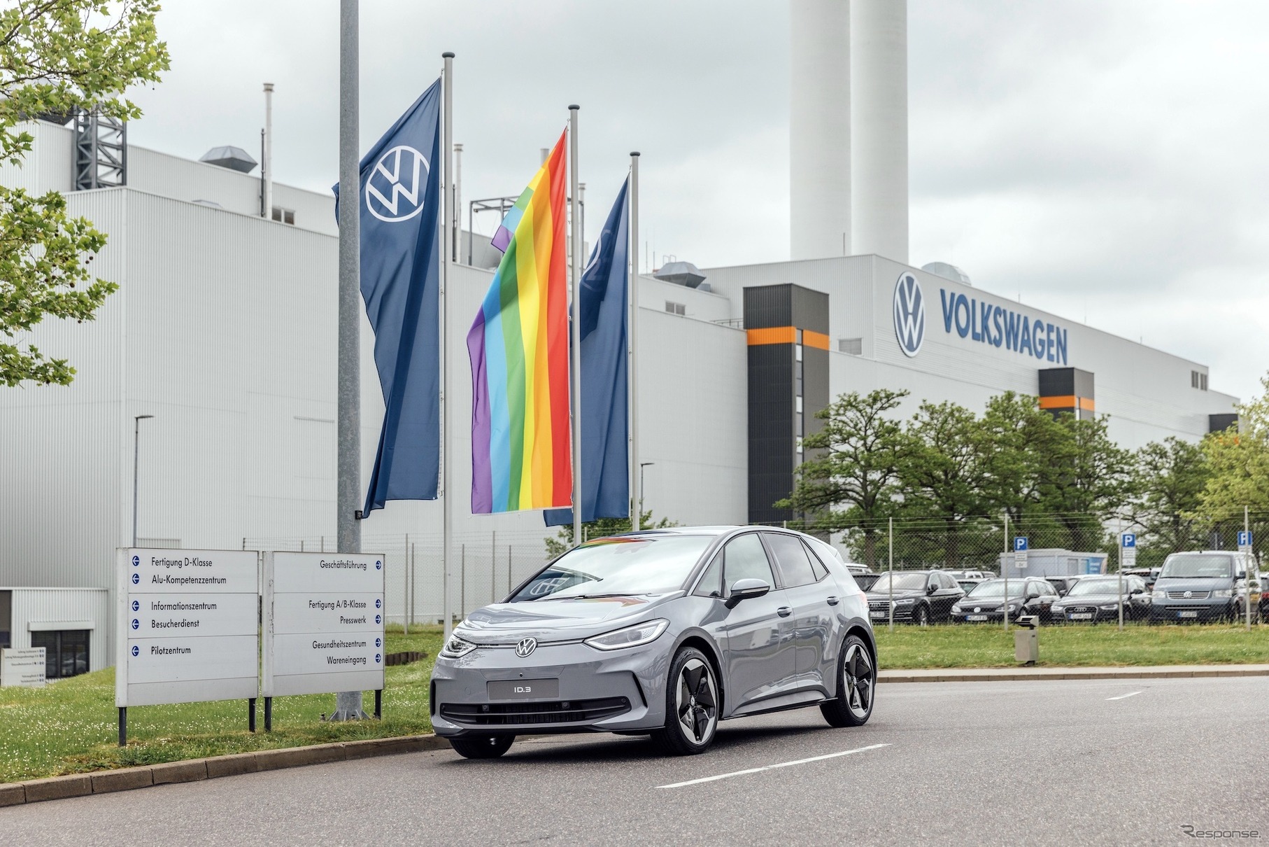 VWツヴィッカウ工場。車はID.3