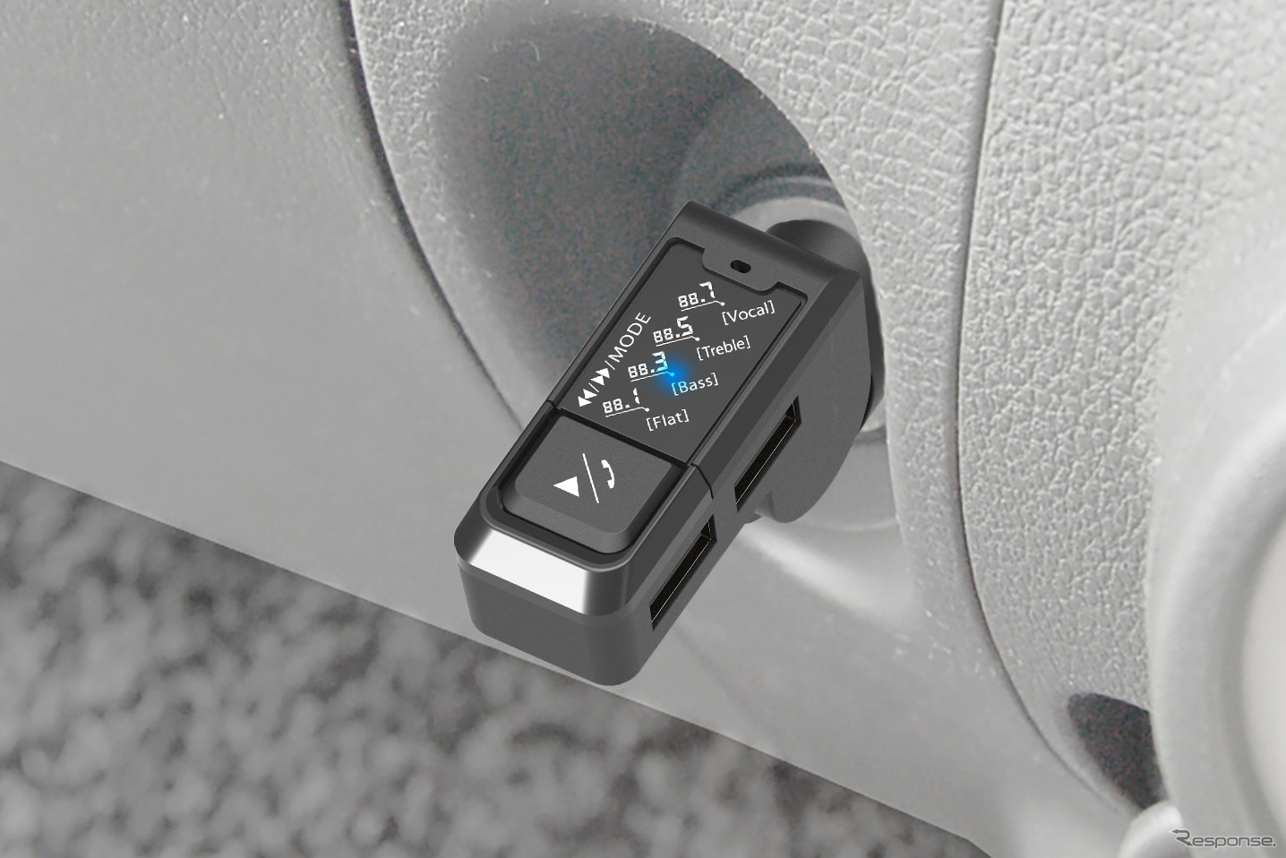 Kashimura・FMトランスミッター 4バンド USB2ポート（KD-272）