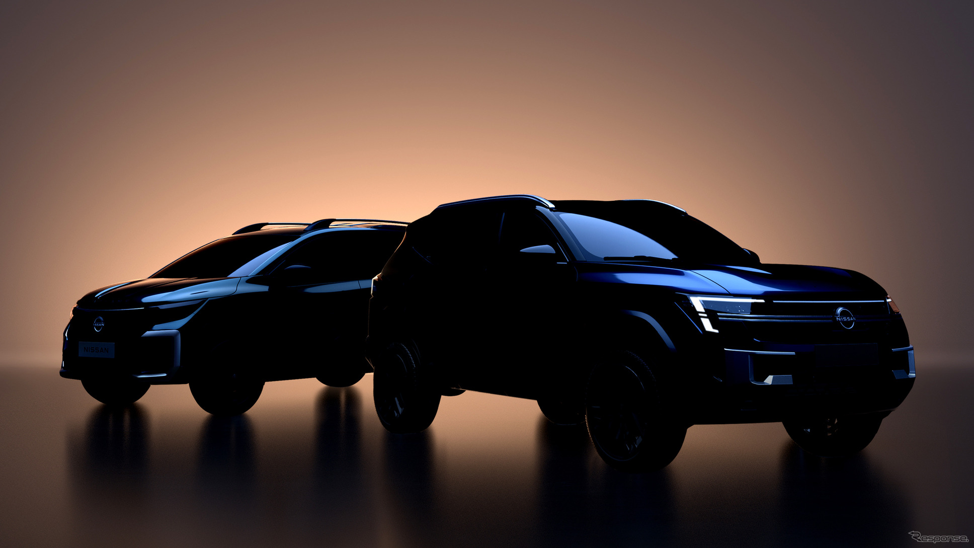 日産のインド向け新型Bセグミニバン（左）と新型CセグSUV（右）