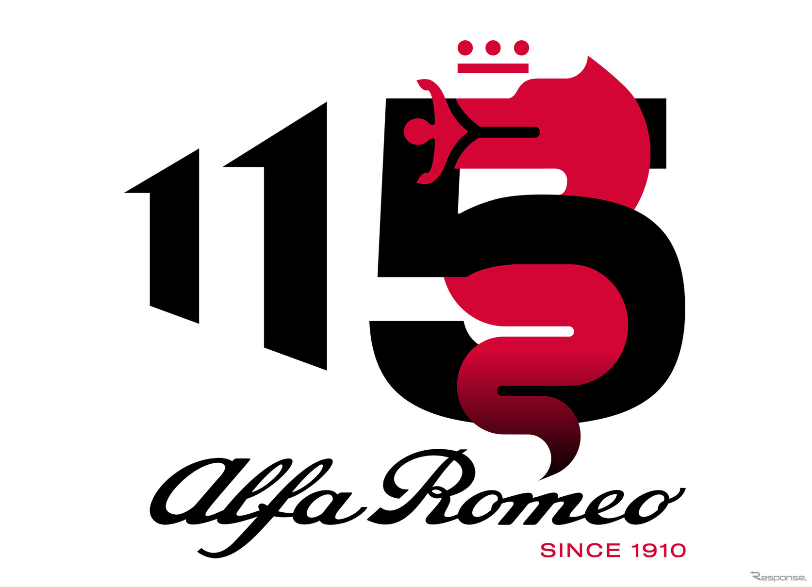 アルファロメオの創立115周年記念ロゴ