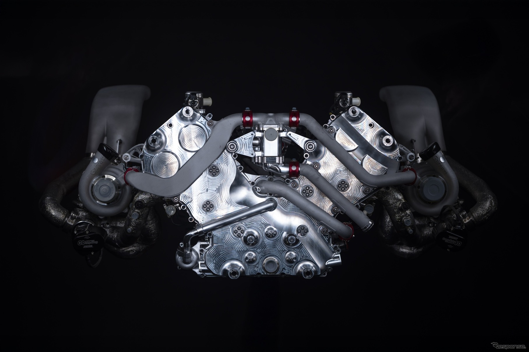 ジェネシス GMR-001ハイパーカーのV8ツインターボエンジン