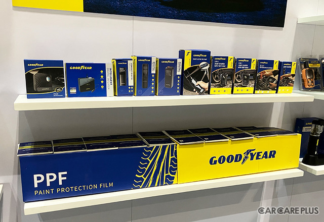 グッドイヤーのPPF、スプレー塗装ロボット、各種タイヤ、大型向けなど中国企業が驚きの商材を多数出展【IAAE2025】