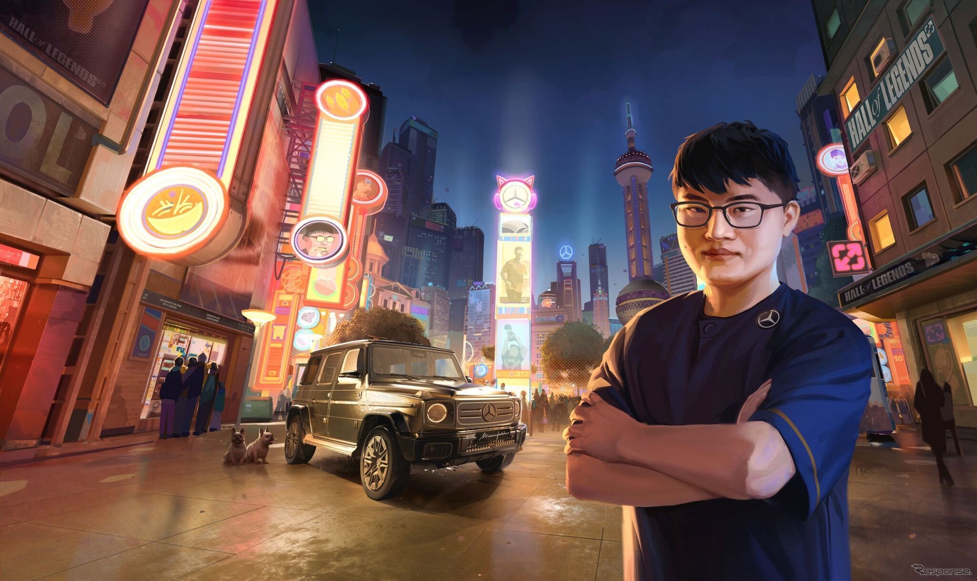 メルセデスベンツがLoLプロプレイヤー、簡志超選手の「Hall of Legends（殿堂）」入りを祝い特別な電動『Gクラス』贈呈へ