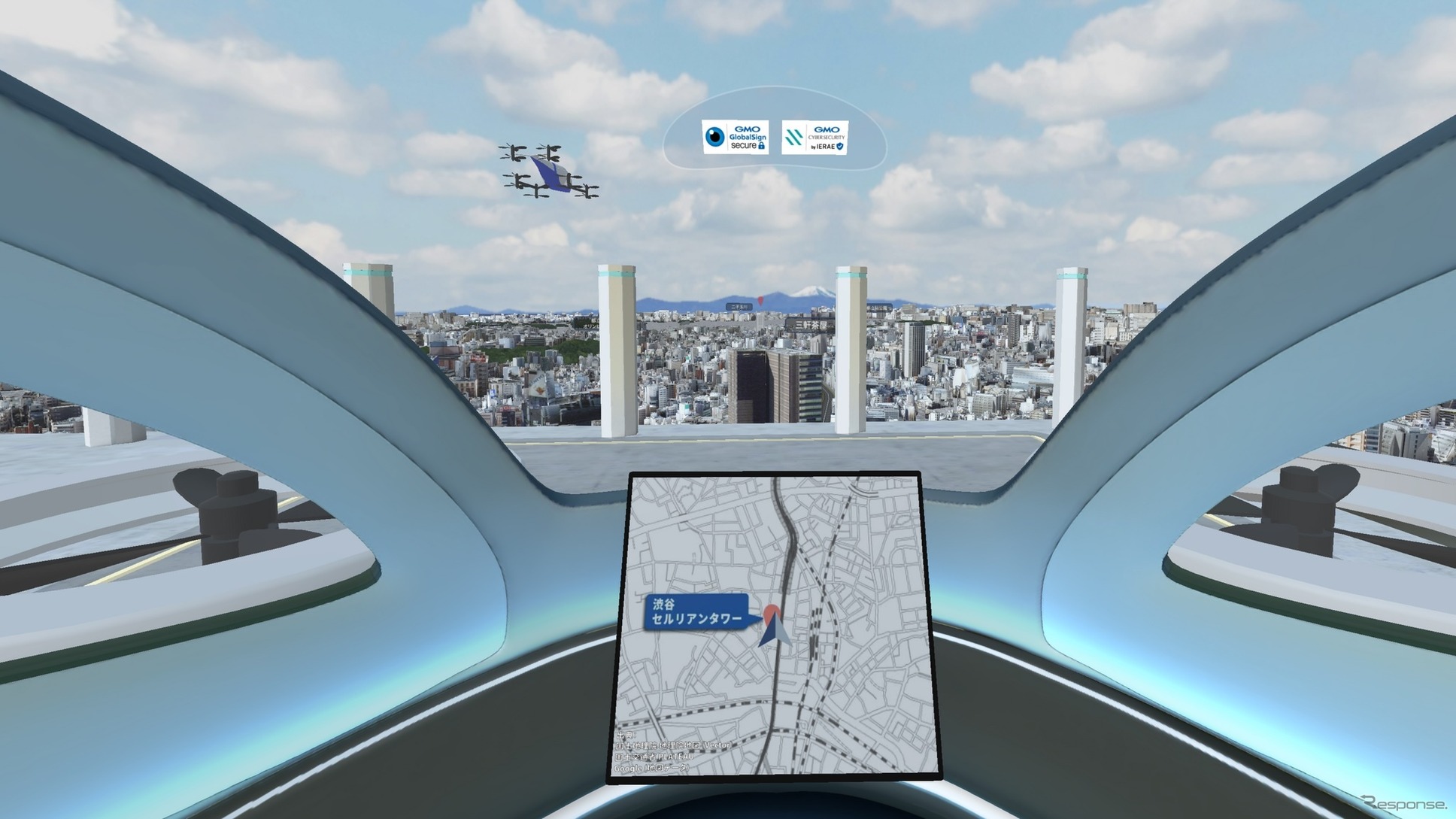 VR映像：運転席からの視覚イメージ