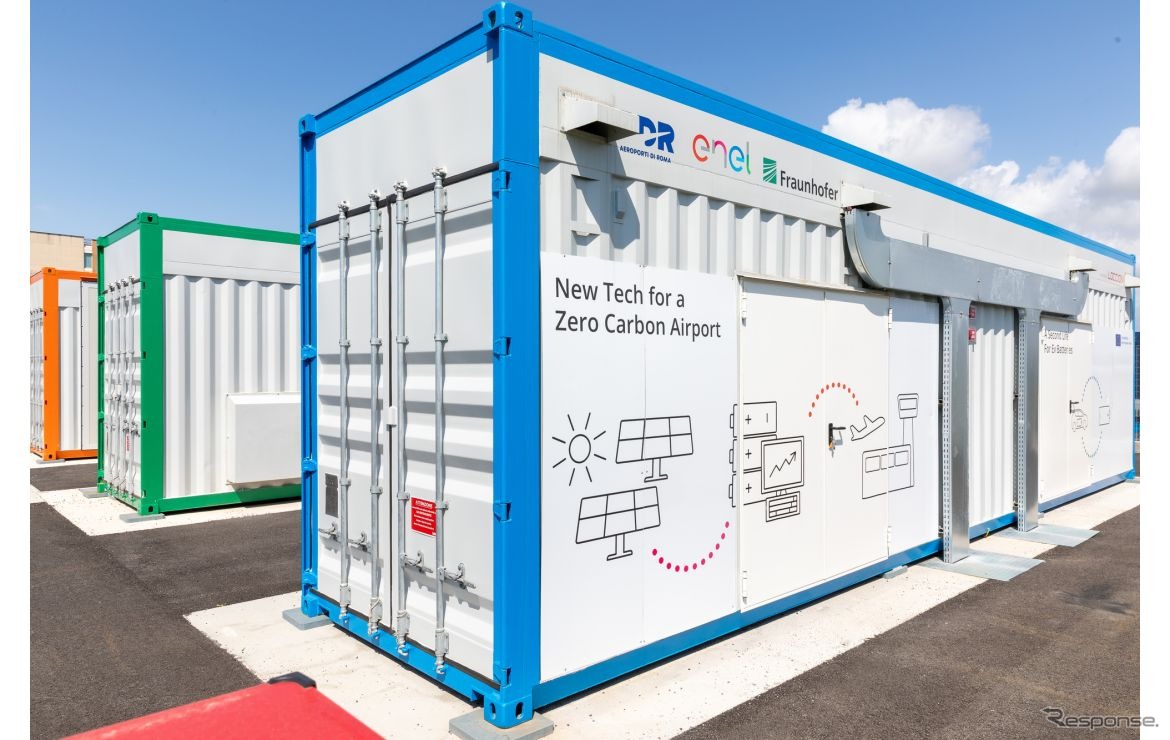 ステランティスのEVの使用済み電池を活用したローマ・フィウミチーノ空港での大規模蓄電システムプロジェクト