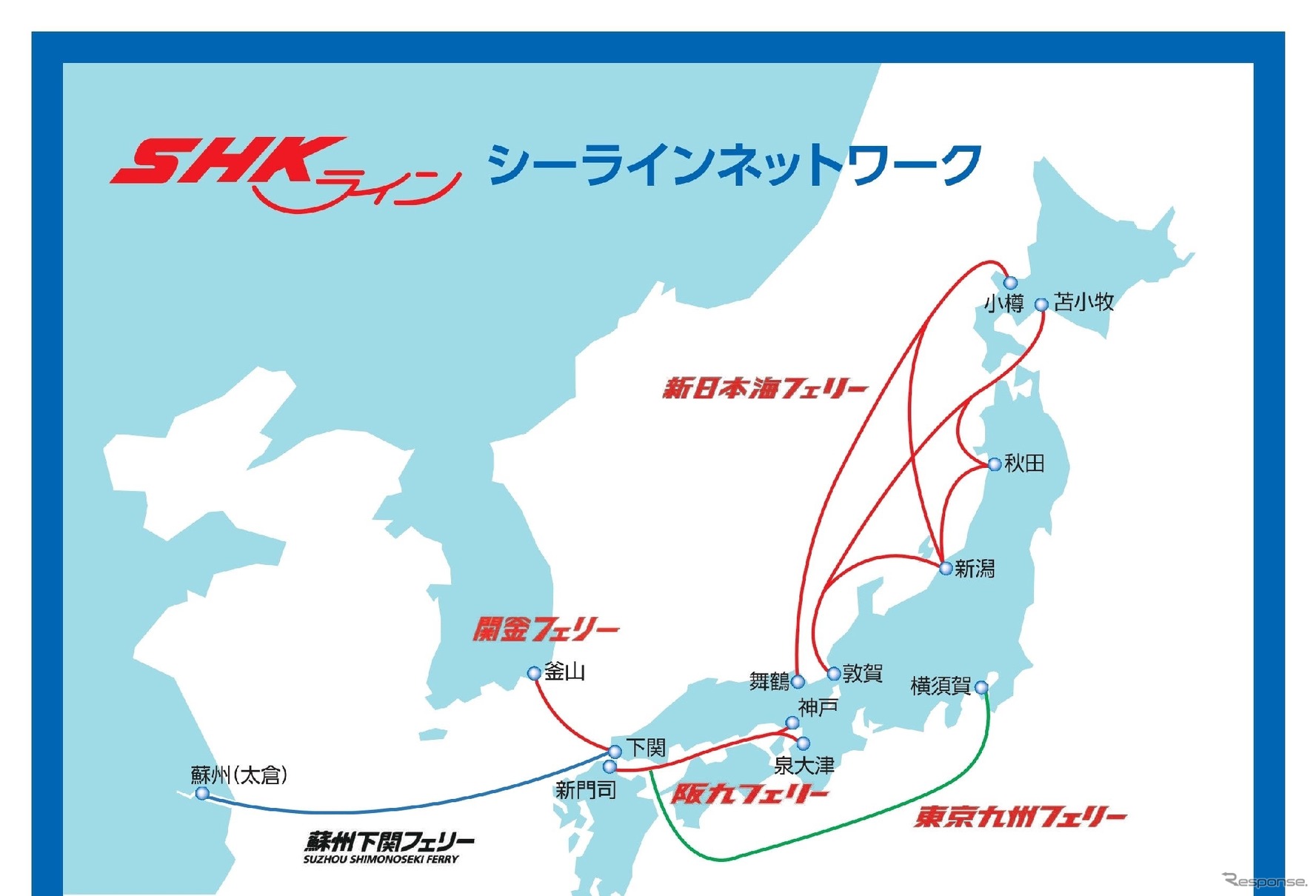 SHKライングループのシーラインネットワーク