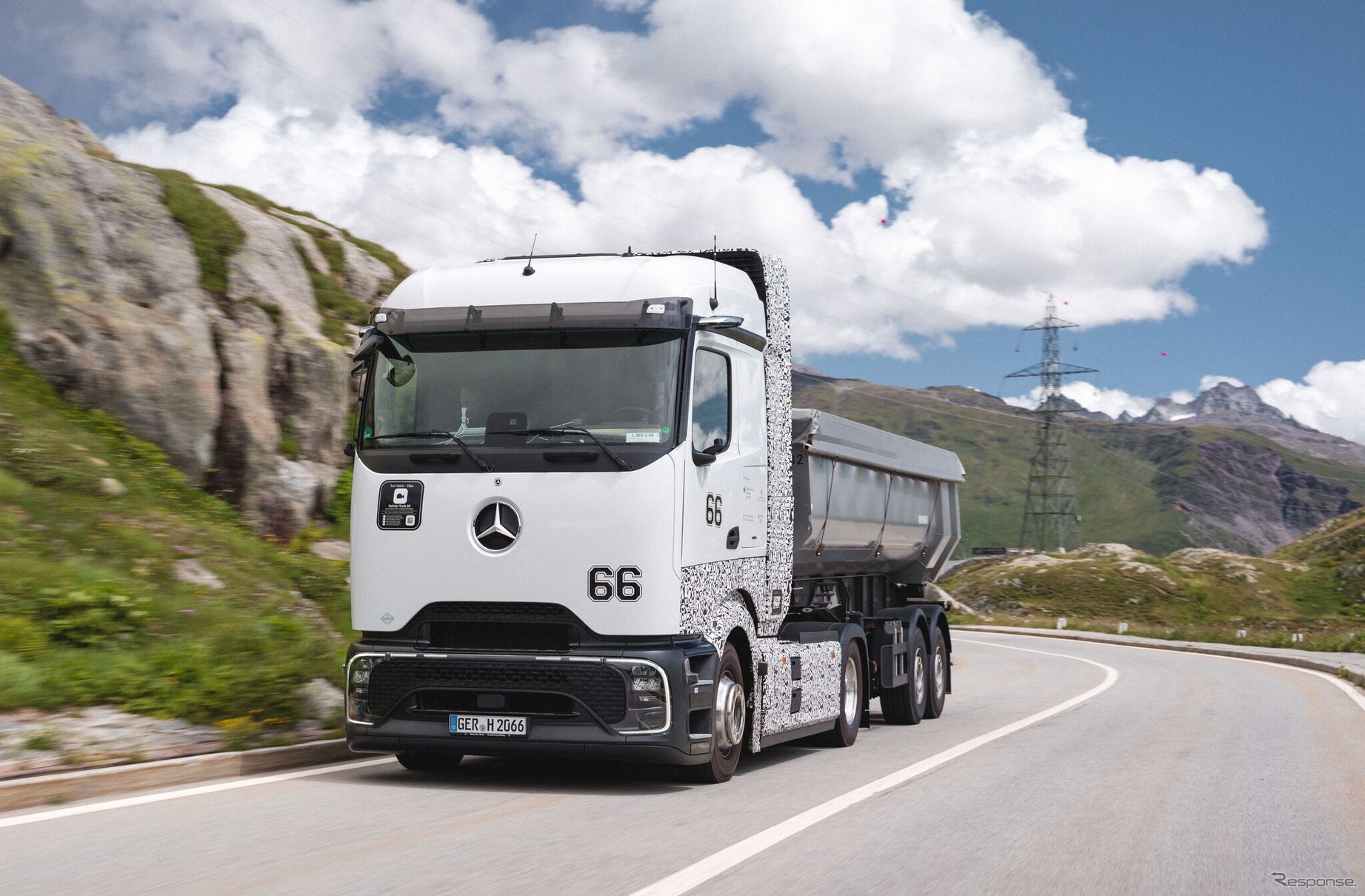 メルセデスベンツの燃料電池トラック「GenH2」のプロトタイプ