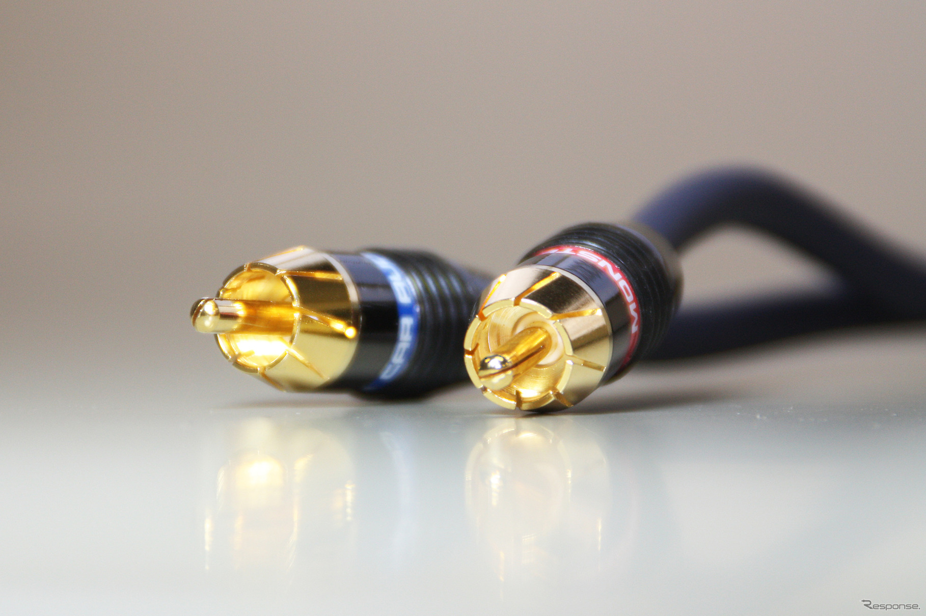 カー用の「ラインケーブル」の一例（モンスターカーオーディオ）。