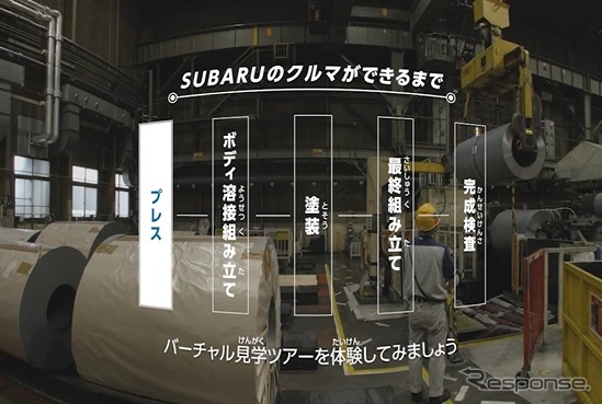 「EOS VR SYSTEM」で撮影したバーチャル工場見学イメージ／製造工程の説明