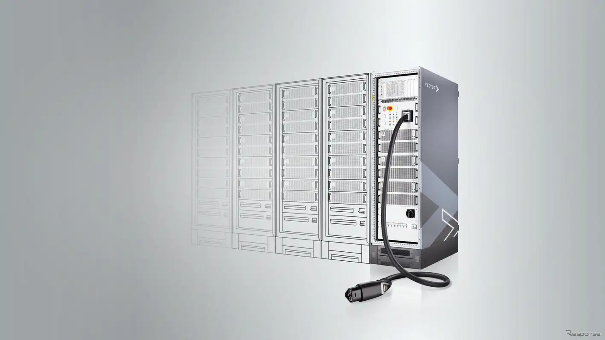 vCTS.performanceのマスターラック（4台の拡張ラック例）