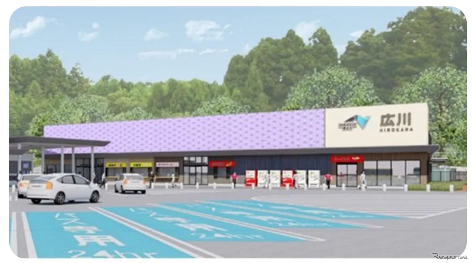 九州道の広川SA上り線のリニューアルイメージ