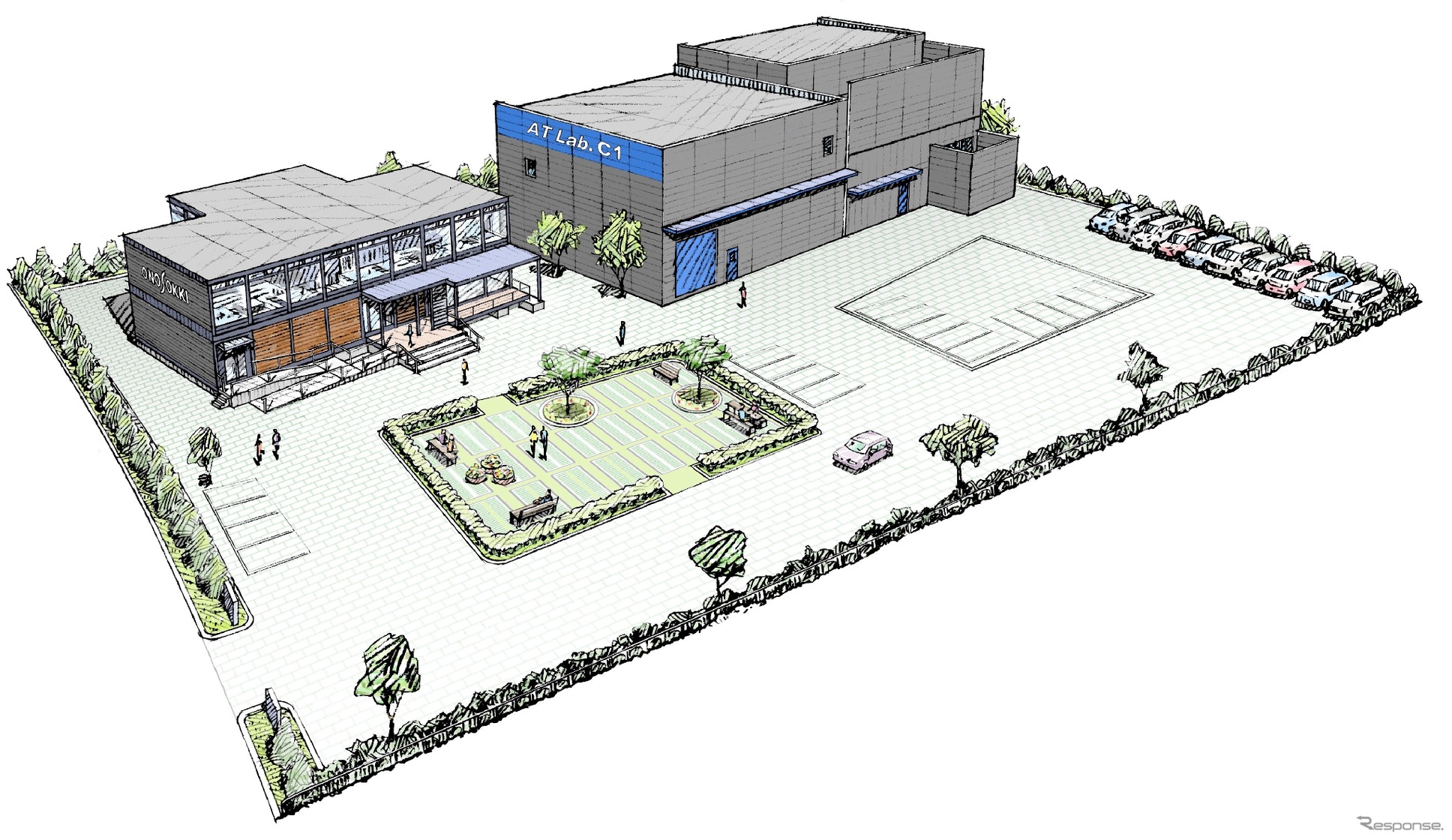 2027年9月稼働時の中部リンケージコモンズ(Chubu Linkage Commons) 全景