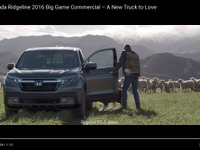 ホンダ リッジライン のスーパーボウルCM、世界初の装備をアピール［動画］ 画像