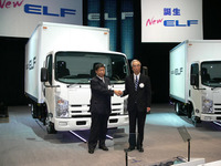 【いすゞエルフ 新型発表】「トラックのイメージを超えるトラック」と井田社長 画像