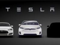 テスラの新型EV、「モデル3」…シルエットが見えた 画像