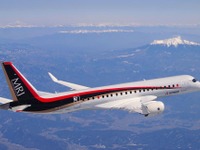 MRJ、日本海上空や随伴機なしで飛行試験 画像